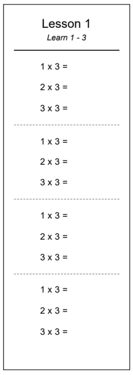 Worksheet for lesson 1